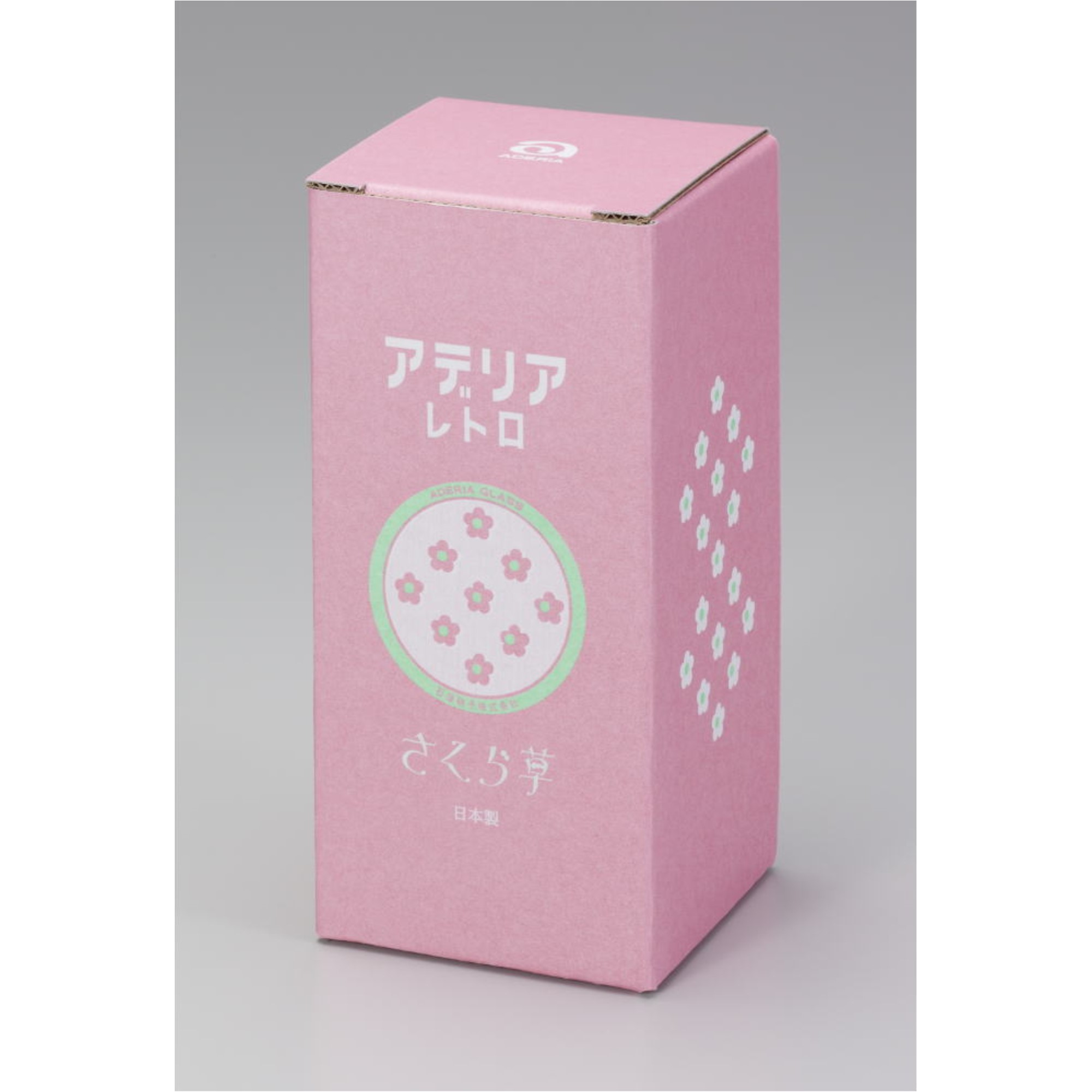 アデリアレトロ 脚付きグラス さくら草 1975