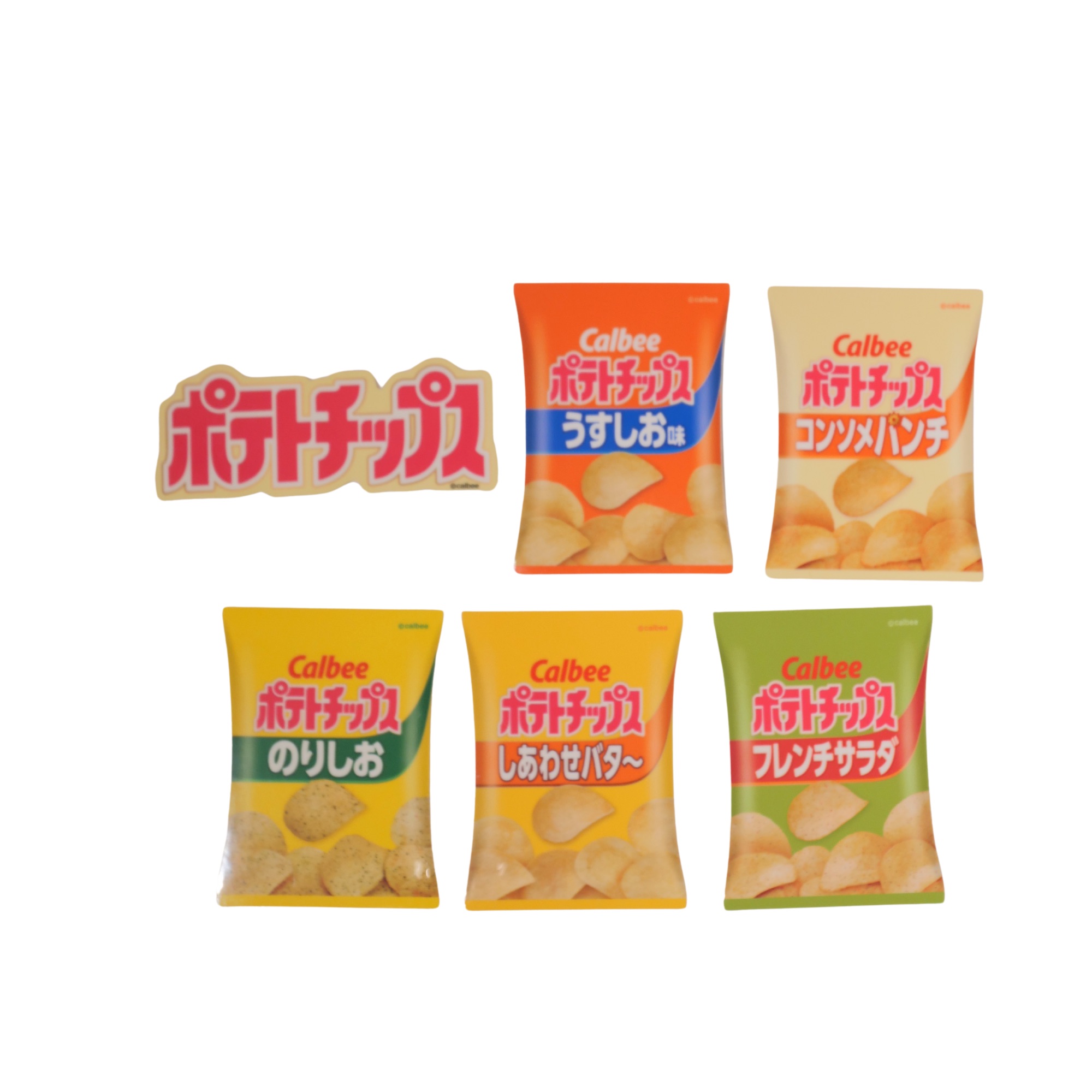 ダイカットステッカー ポテトチップス　ロゴ