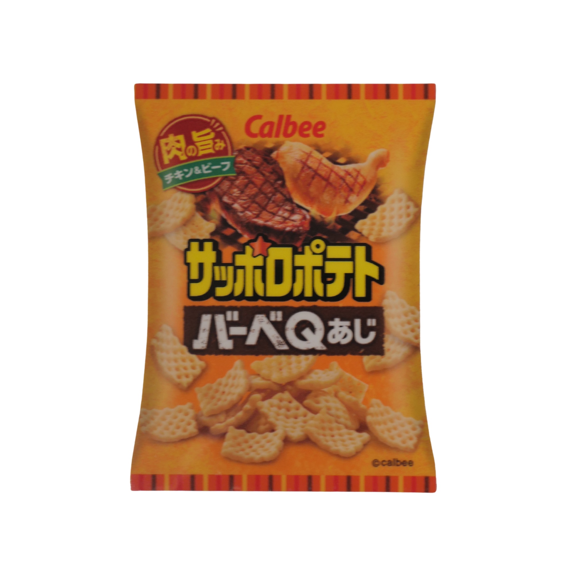 ダイカットステッカー サッポロポテト　バーベＱあじ