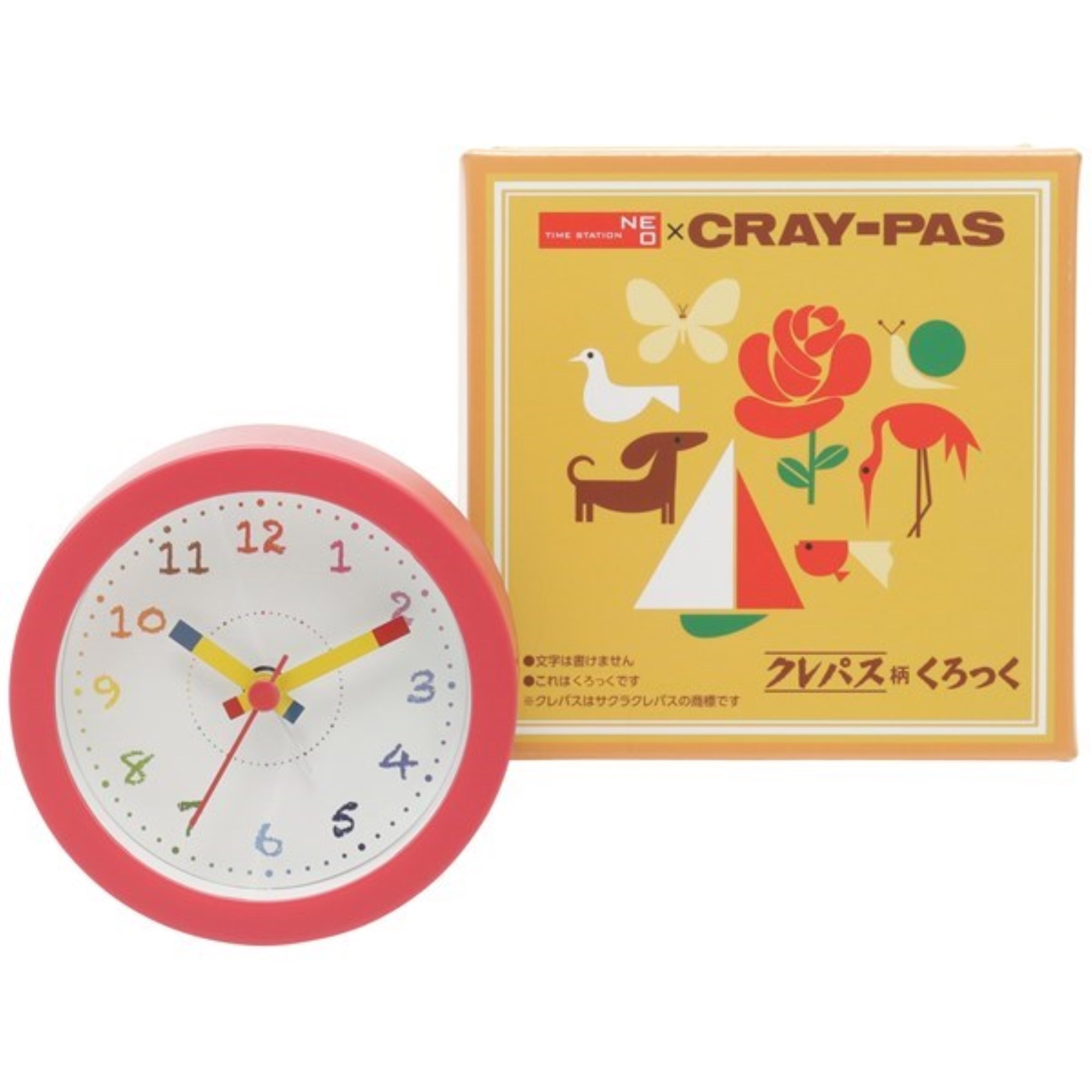 【クレパス柄くろっく】 CNC-01-PNK