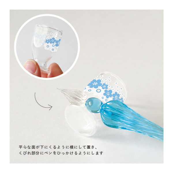 アデリアレトロ　ガラスペンセット　花の輪