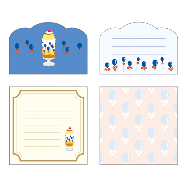 アデリアレトロ　メモパッド　風船