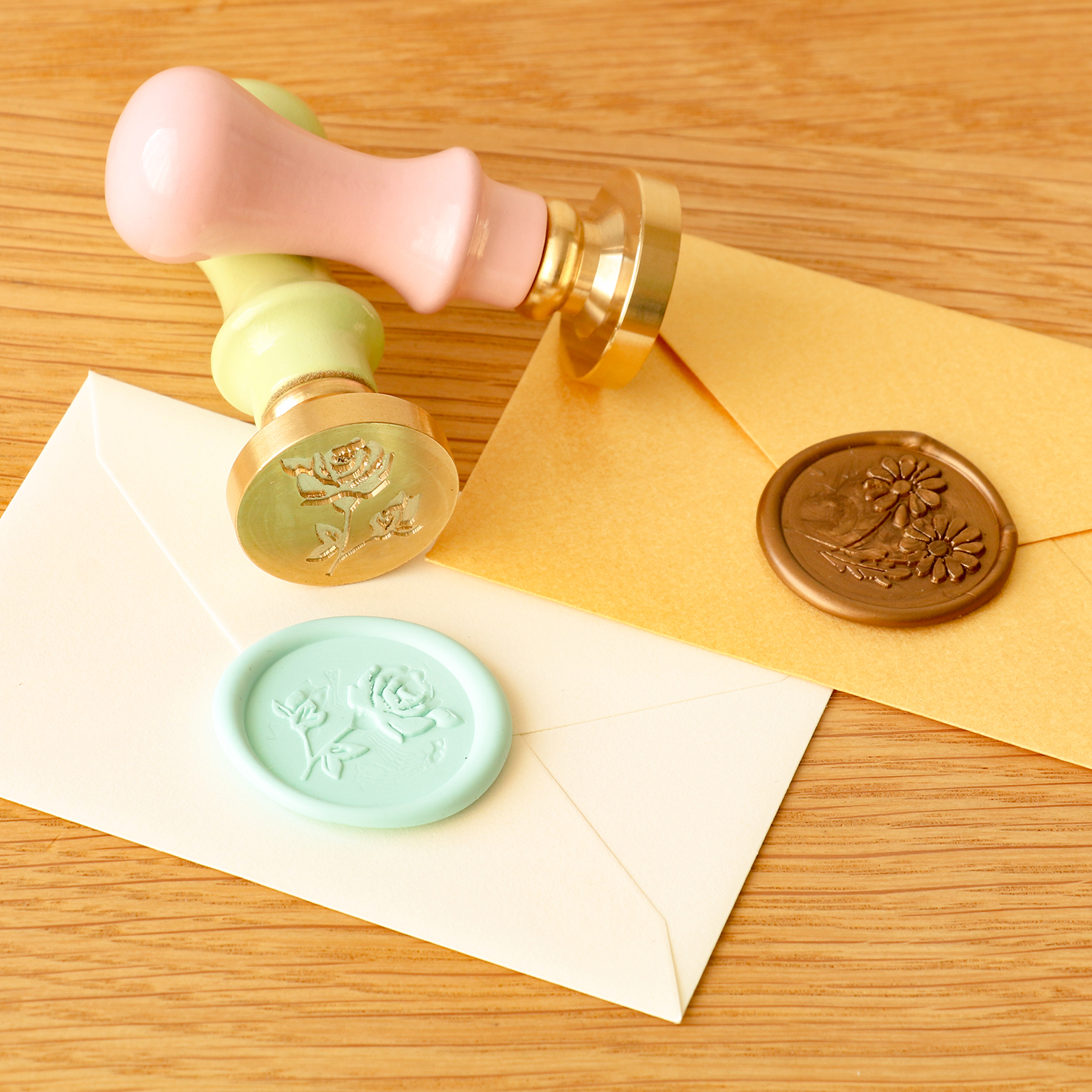 アデリアレトロ シーリングスタンプセット【⑫花の輪】NEW