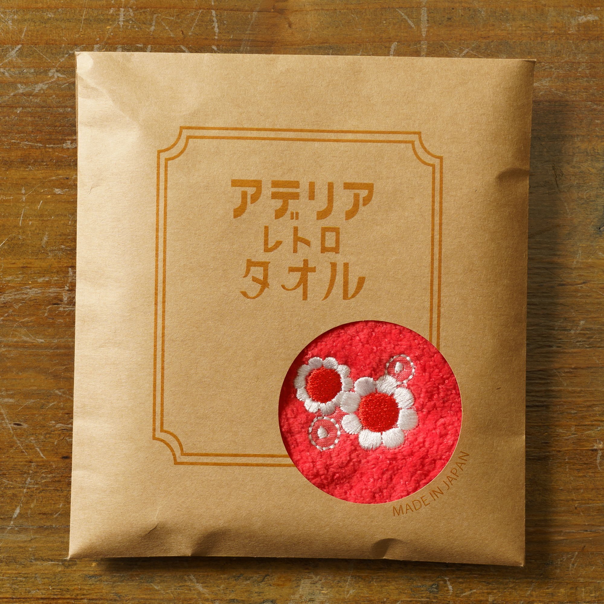 アデリアレトロタオルハンカチ 花まわし