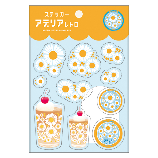 アデリアレトロ　ステッカー　花ざかり