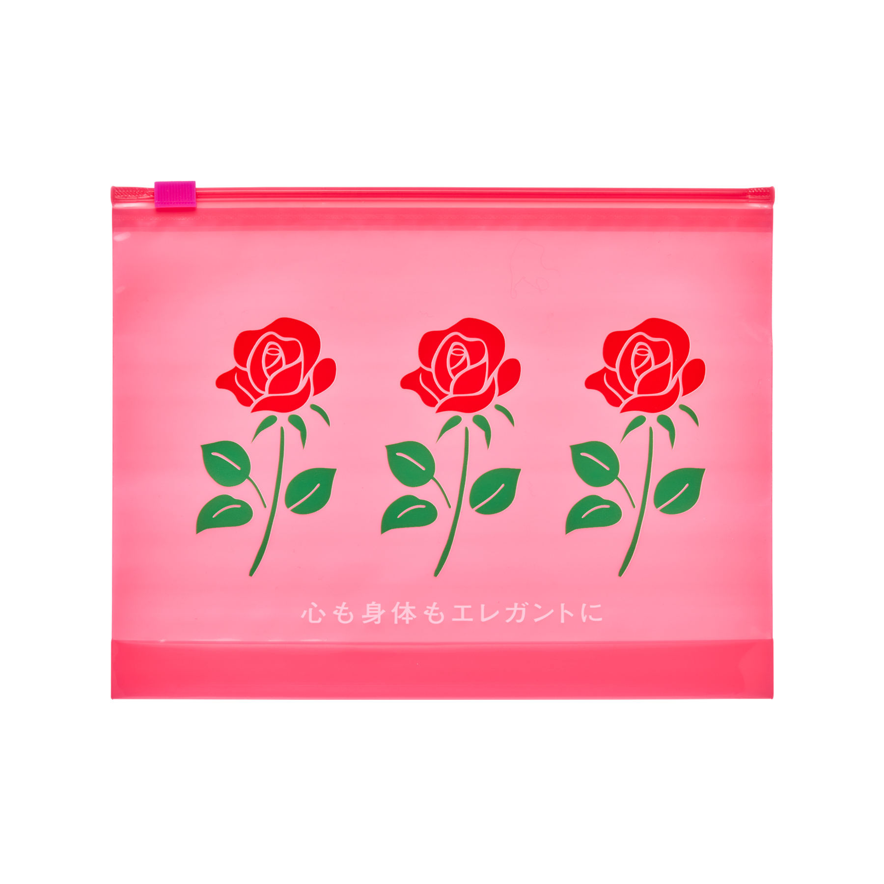 ニューレトロ ジッパーバッグ L バラ GB335-PI